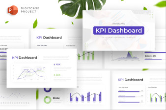 Simple KPI Dashboard - PowerPoint Template